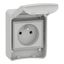 PratiKa socket - grey - 2P + E - 10/16 A - 250 V - French - IP65 - surface thumbnail 2