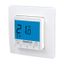 Flush-mounted thermostat as room controller, AC 230V, 1 changeover contact, heating 5(2) A, cooling 1(1) A, blue backlighting thumbnail 1