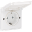 Splashproof socket outlet 16 A/250 Vac with side earthing, shutters an thumbnail 2