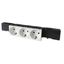 Socket Mosaic -3x2P+E -instal on trunking -automatic term + cable grip -standard thumbnail 1