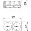 STD-F0 RW2 Socket 0°, double with earth pin 250V, 10/16A thumbnail 2