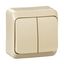 PRIMA - 1pole 2-circuits switch - 10AX, beige thumbnail 3