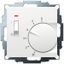 UP room controller, RAL9016 matt 55x55, 5-30C, AC 230V, 1NC, 10 A, temperature reduction approx. 4K, switch on/off, display controller "on" thumbnail 1